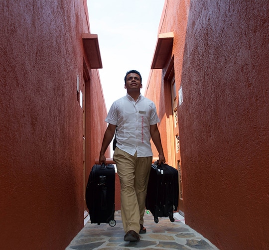 Bellman baggage at Hotel Las Brisas Huatulco